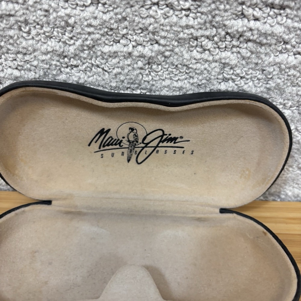 Maui Jim MJ-124-02 Sunglasses Frames Gunmetal Blue On Black Oval Need Repair - Picture 2 of 12